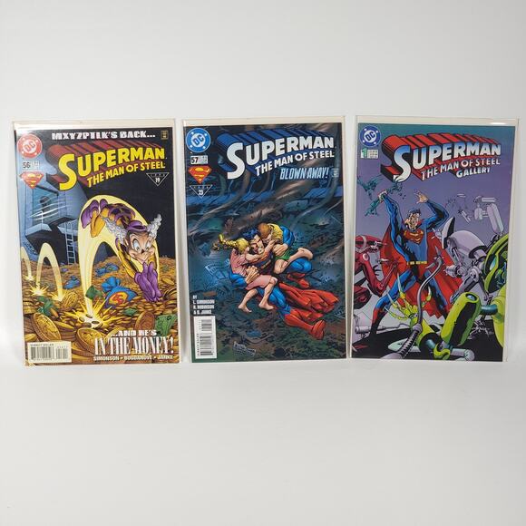 9 Book Lot Superman The Man of Steel Vol. 1 DC 1995–1996 Simonson Stern VG+ B&B - Picture 5 of 5